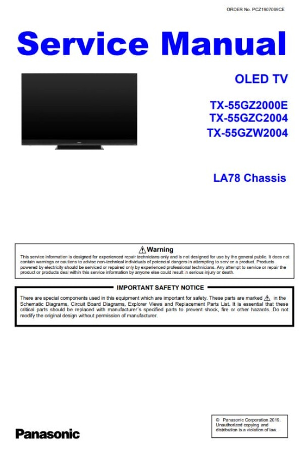 LA78_TX-55GZ2000E, TX-55GZC2004, TX-55GZW2004